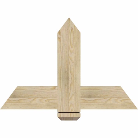 Ekena Millwork Eugene Rough Sawn Timber Gable Bracket, Douglas Fir, 36"W x 24"H x 2"D x 6"F, 16/12 Pitch GBW036X24X0206EUG00RDF